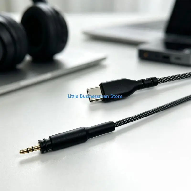 Geflochtenes USB-C-auf-2,5-mm-Kopfhörerkabel für SRH440A SRH840A, integriertes Dekodierungs-Headset-Kabel 150 für – Detail 3