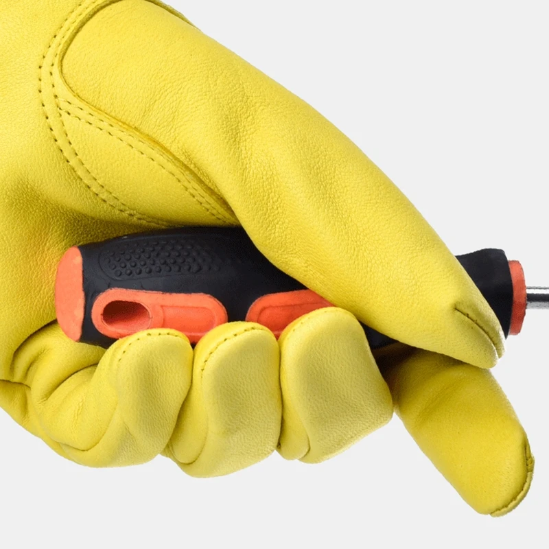 M6CF Pruning Gloves Long for Men and Women Material Safety Profession Breathable and Durability Leather Gauntlet Gloves