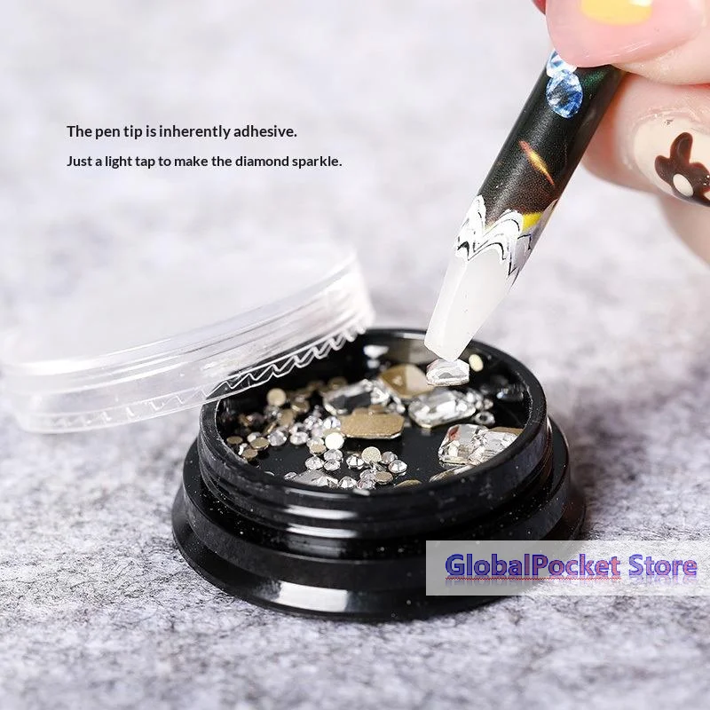 Nail Art Dotting Tool - [TG823]1Pcs Nail Art Dotting Pencil Rhinestone