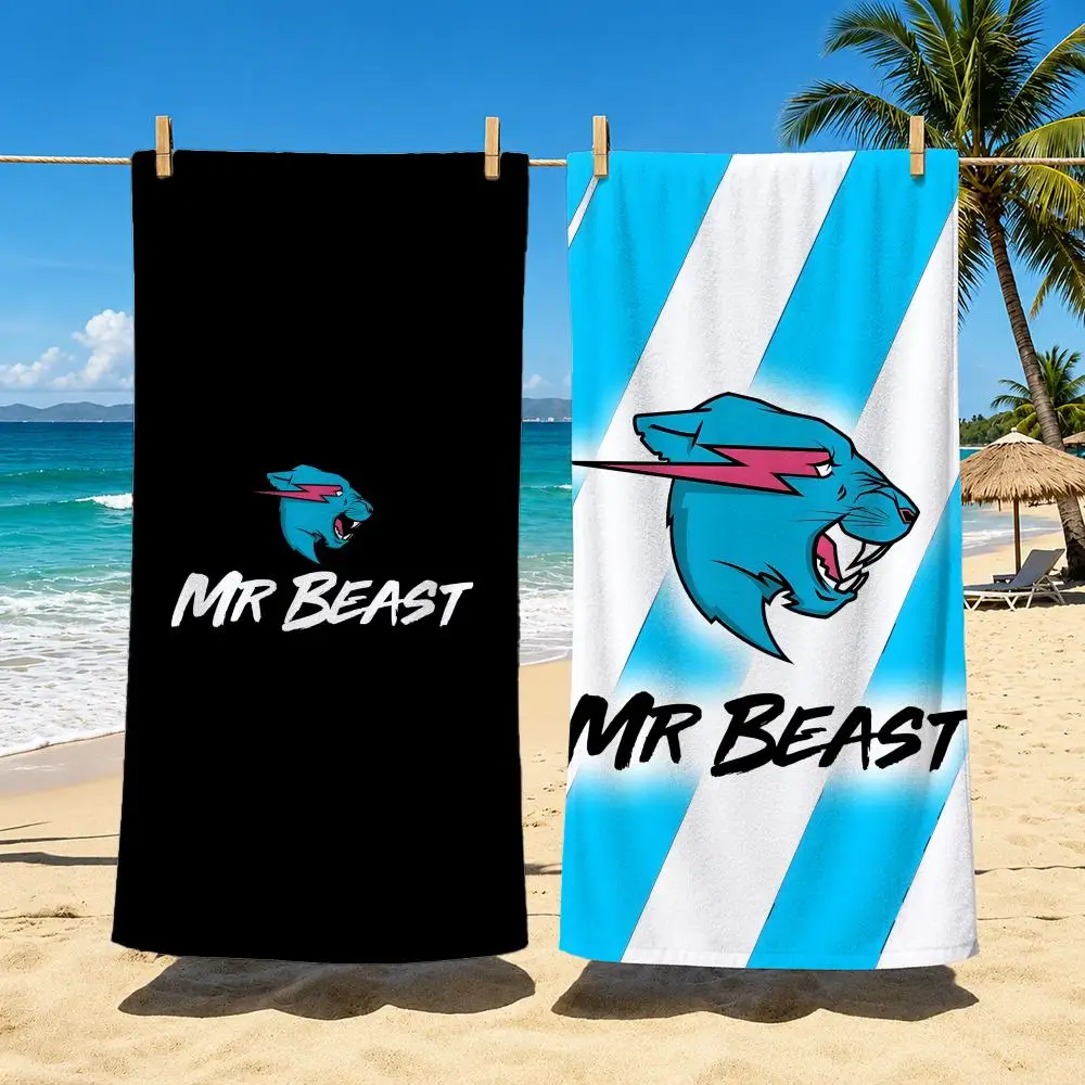 YouTuber M-MrBeast Towel Towel beach towel, quick drying absorbent bath towel for Swim,Gym,Camping,Outdoor hot