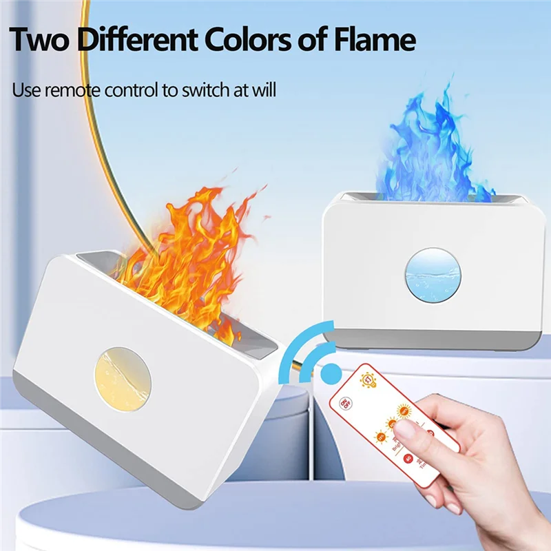 Diffuseur d'huiles essentielles avec lumière flamme, humidificateur d'air, diffuseur d'arômes à facettes pour la maison et le bureau, noir, 220ml