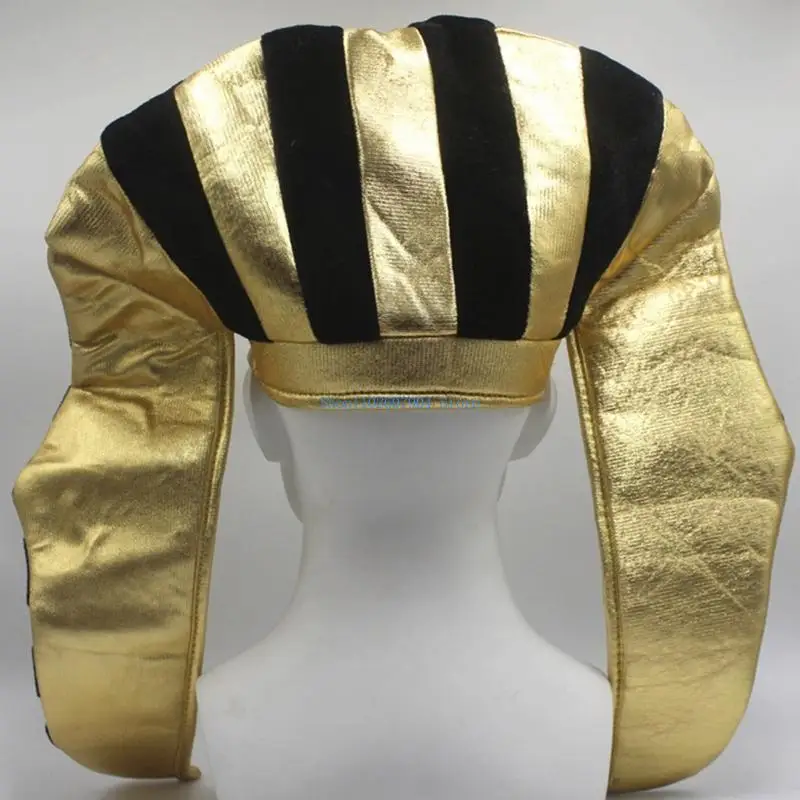 N7YF Pharaoh Headpipy Egyptian Halloween Costoment Acessório para homens Hapsa faraó