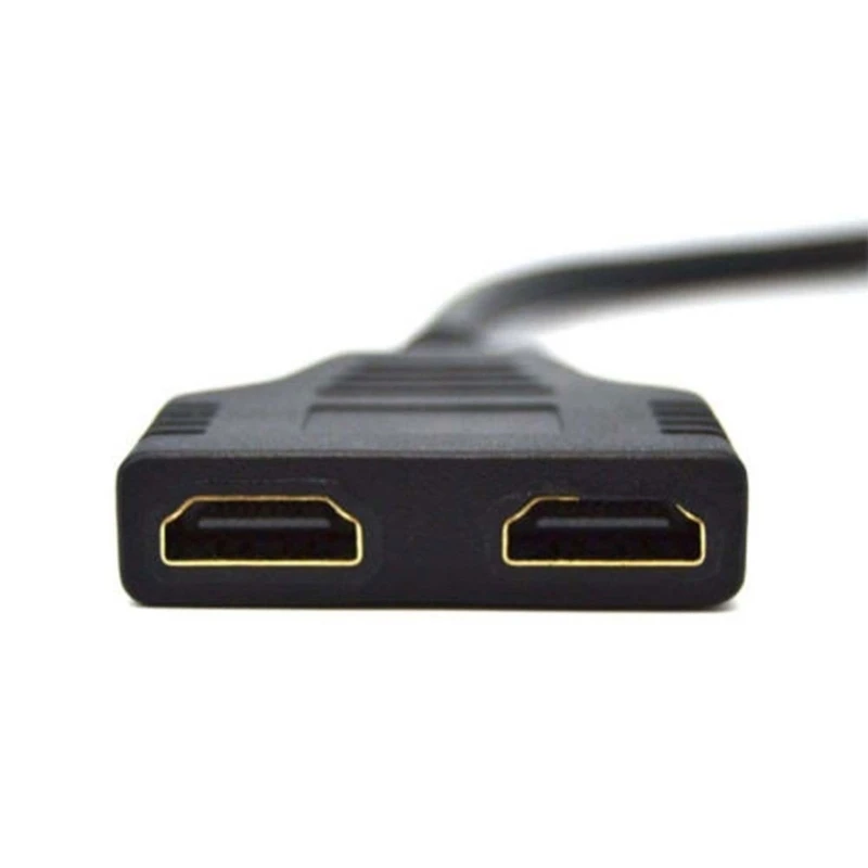 HDMI-compatible Splitter Adapter 1 In 2 Out HDMI- Male to Dual Female 1 to 2 Way Converter for HDMI-compatible LED TV