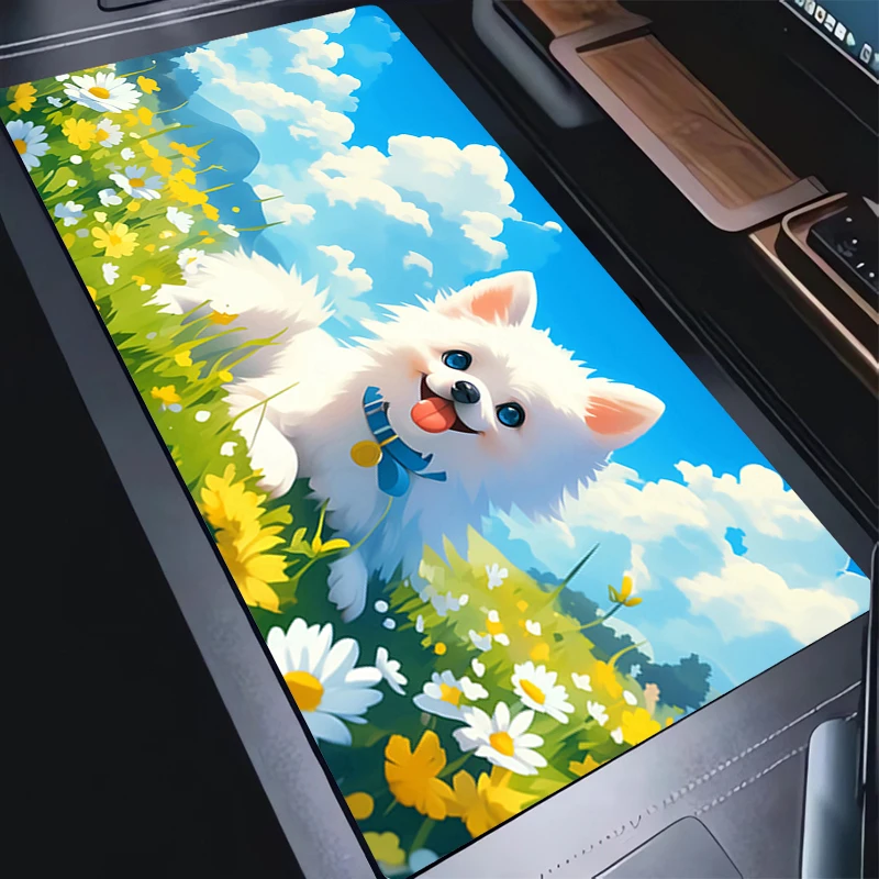 

Mouse Pad Laptop Design Non-Slip Desk Mat Gaming Accessories Stitched Edges For Home And Gamer Mousepad Corgi Dog Keyboard Pad