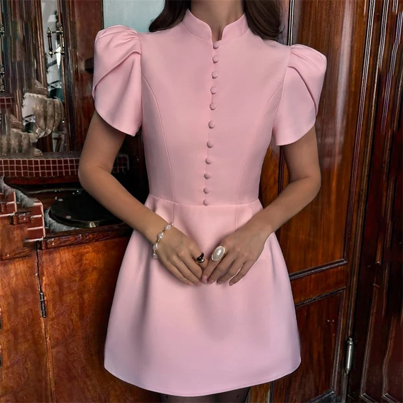 

Tossy модное элегантное мини-платье с рюшами для женщин, лоскутное однотонное вечернее платье с короткими рукавами, летнее женское облегающее платье