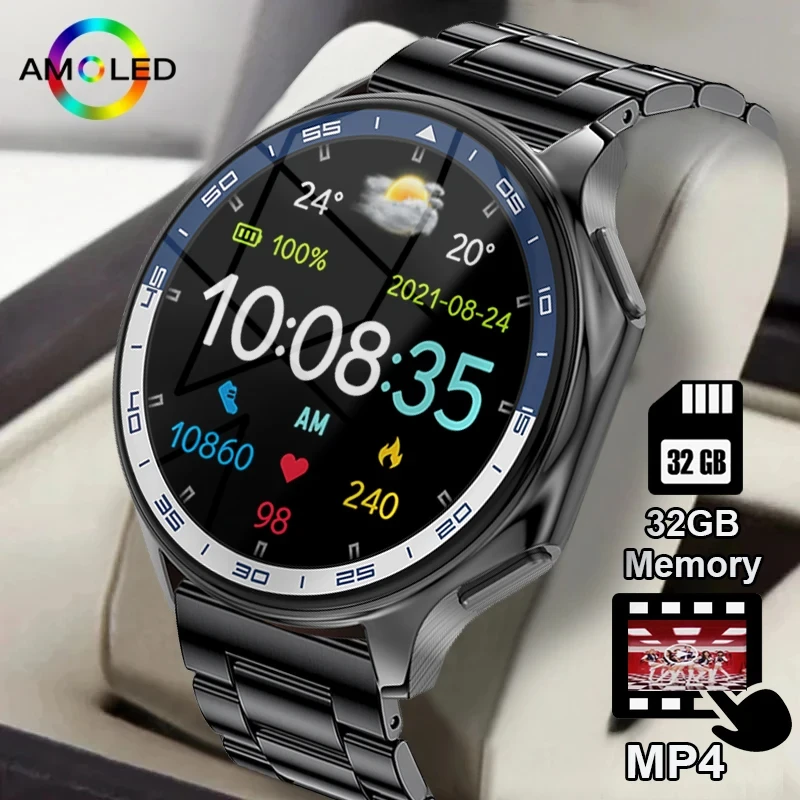 

New Men's Watch 1.43-inch AMOLED high-definition round screen 5.3 Bluetooth call fitness monitoring multi sport mode smartwatch