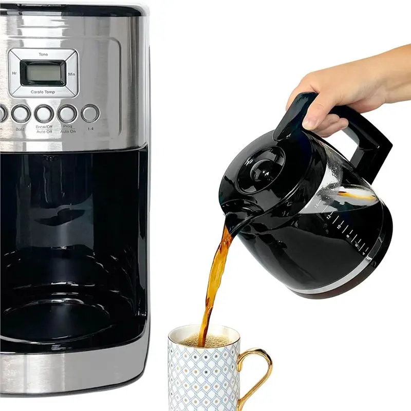 AB43-High Borosilicate Glass Coffee Pot For Cuis Coffee Machines Heat-Resistant Glass Pot With Handle