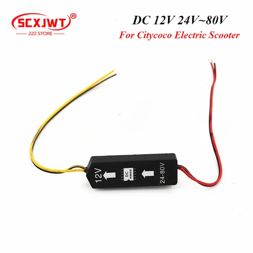 Transformador convertidor DC 12V 24V ~ 80V para accesorios modificados para patinete eléctrico Citycoco