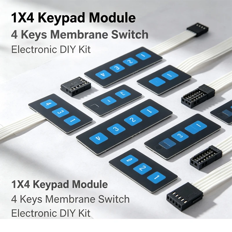 1X4 Matrix-Tastatur für Arduino Array-Modul 16-Tasten-Membranschalter Erweiterungs-Tastenfeld 1*4 Steuerung Mikroprozessor AVR – Detail 6