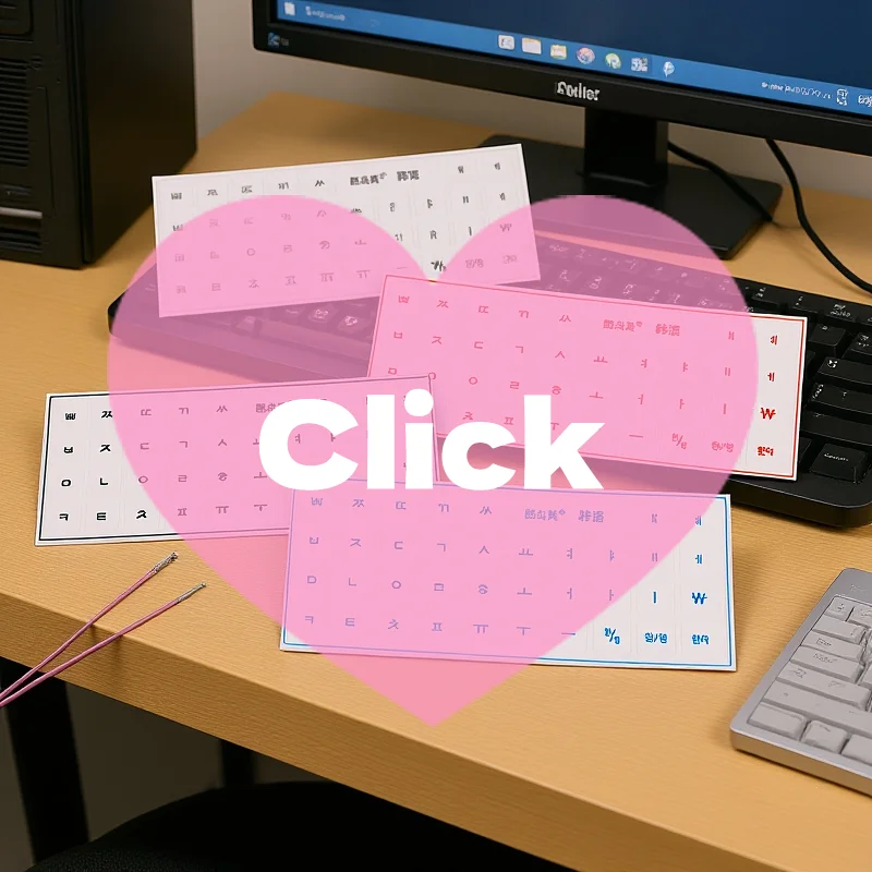 

[Korean Language] Tear-Off Film Keyboard Sticker Desktop Laptop Key Sticker Single Film Universal Transparent Engraving Sticker
