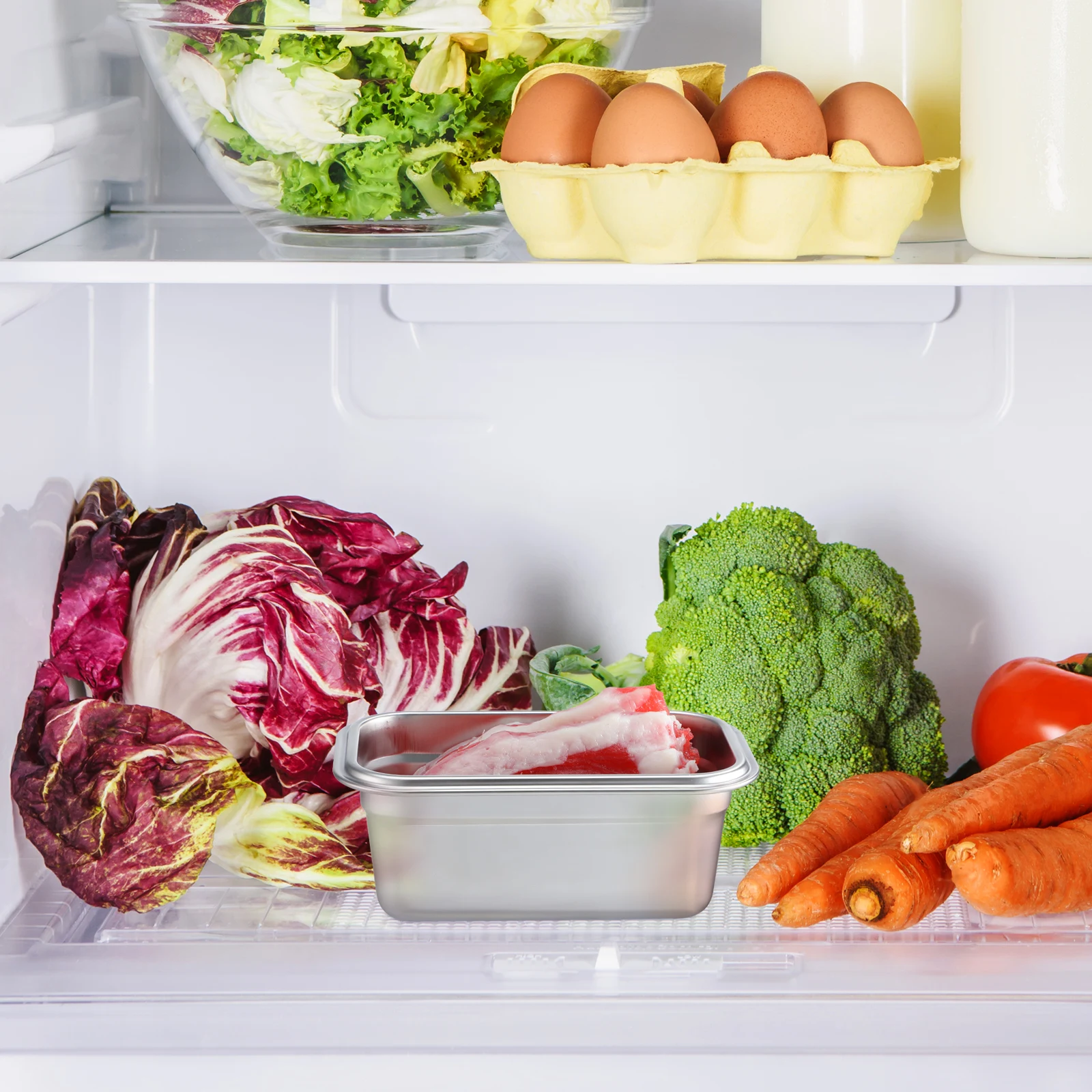 

Premium Ice Cream Box Storage Container Lid Sealed Food Box Refrigerator Freezer Household BPA-Free Leakproof for fridge