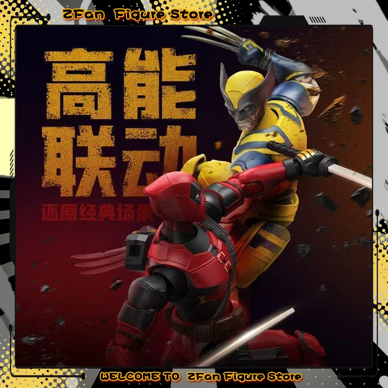 Novos Blokees Marvel Heroes Beyond Edition Deadpool e Wolverine Kit de modelo de montagem Figura de ação Modelo colecionável Presentes Brinquedos