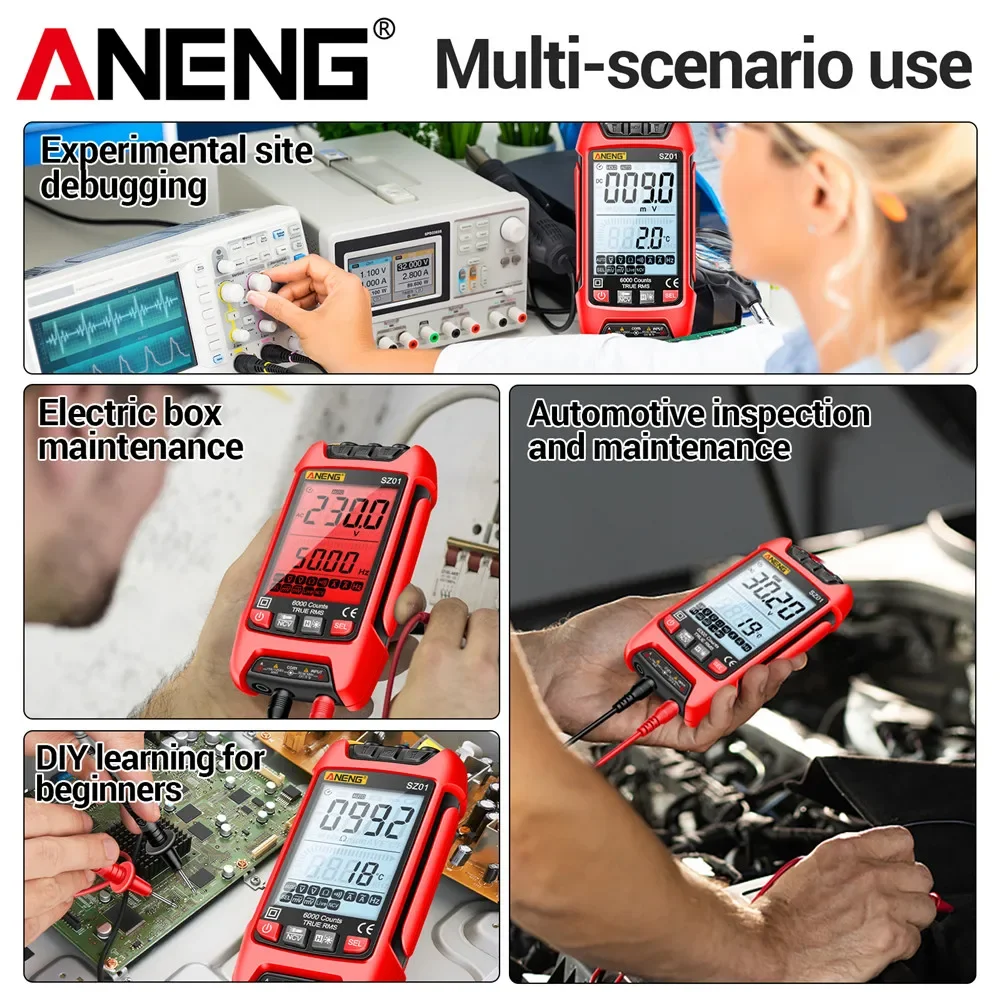 ANENG SZ01 Digital Multimeter Professional Tester AC DC Current Voltage Capacitance Meter 6000 Counts Electrician Repair Tools