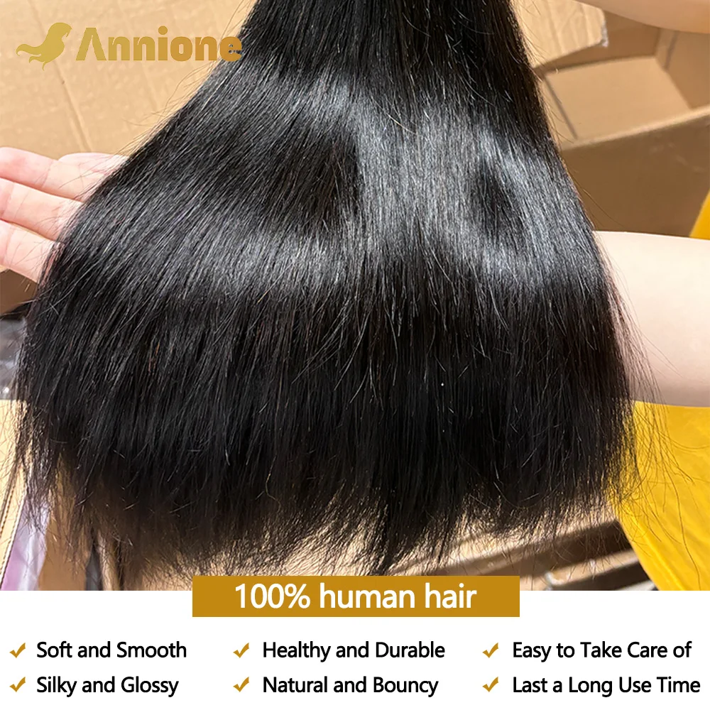 12A Tissage Humain Hair 20 22 24Pouces Tissage Brésilien 100% Cheveux Humain Annione Tissage Humain Hair 100% Natura Lisse Extension de Cheveux 100% Humain 3/4 PCS Meche Tissage Raw Human Hair Livraison 3 Jours France