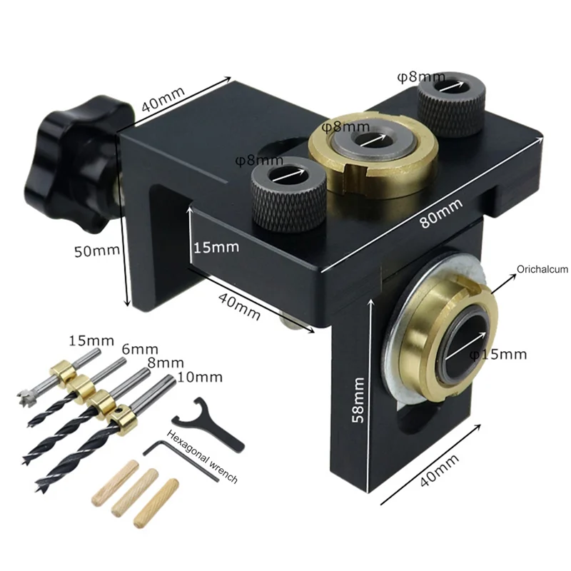 

A43F-Straight Hole Punch Locator For Woodworking Drill Locator Hole Punch Dowel Locator