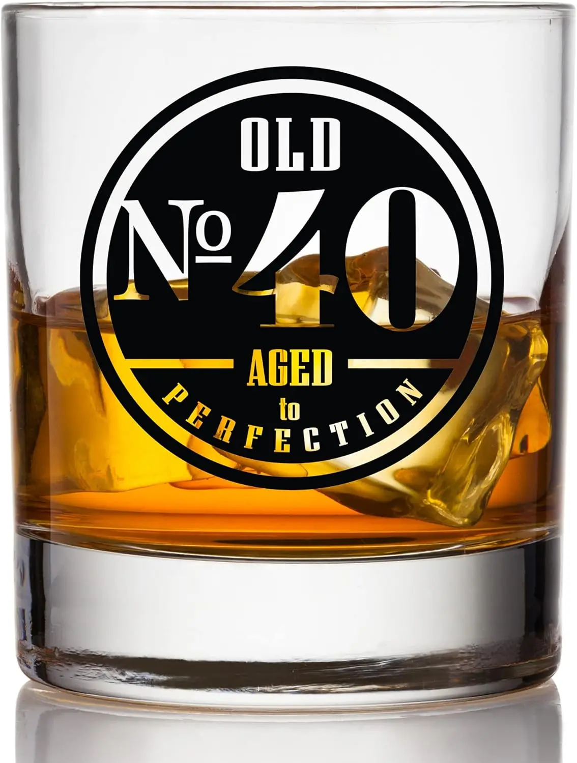 القديم رقم. 40 زجاج ويسكي للرجال - هدايا عيد الميلاد الأربعين له - زجاج سكوتش فريد - زينة عيد الميلاد الأربعين ومستلزمات الحفلات #5