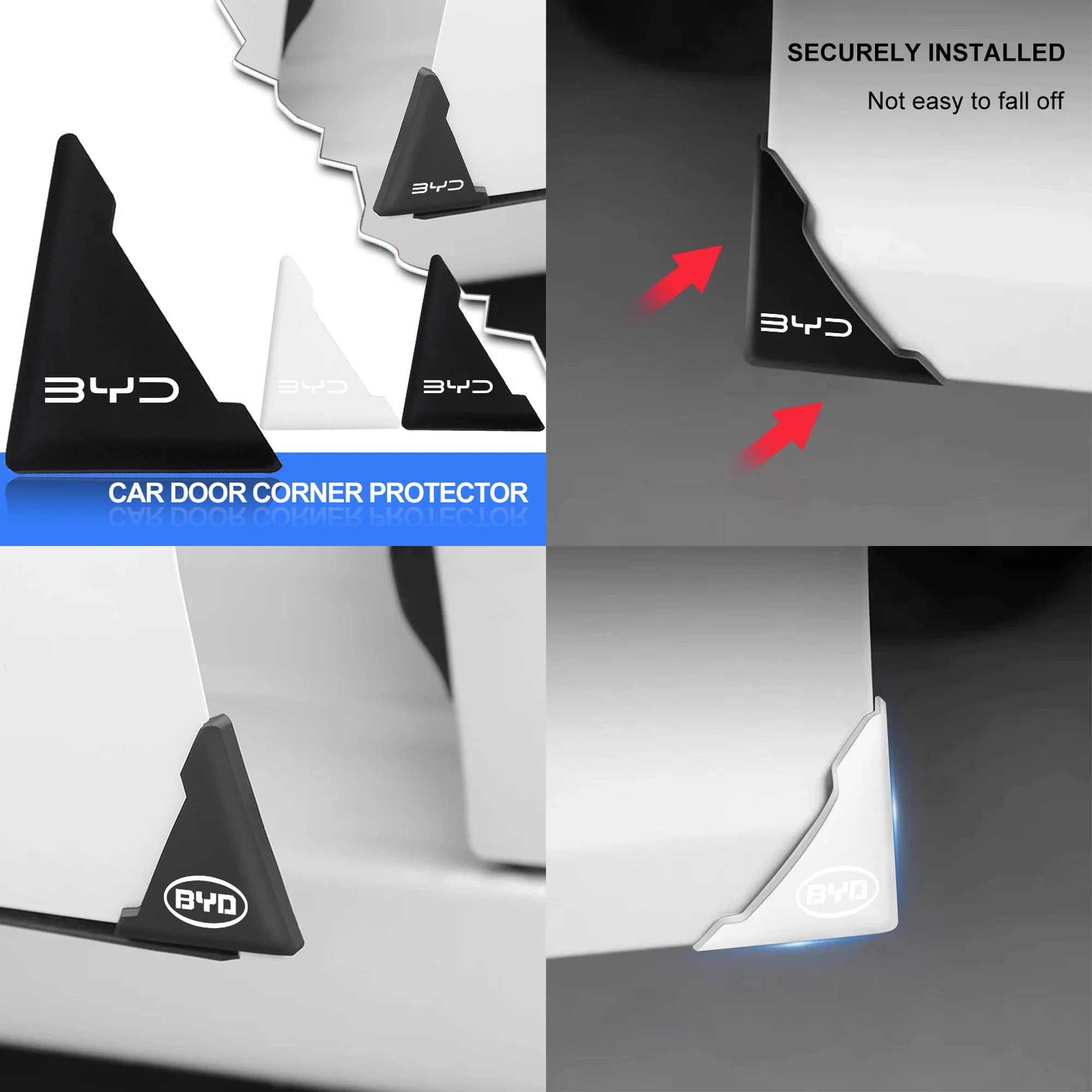2 pieces car door corner protection decal stickers for BYD Qingsong Tangyuan E1 E5 E6 F0 F3 F3r F6 G3 G5 G6 I3 L3 M6 S6 S7 S8