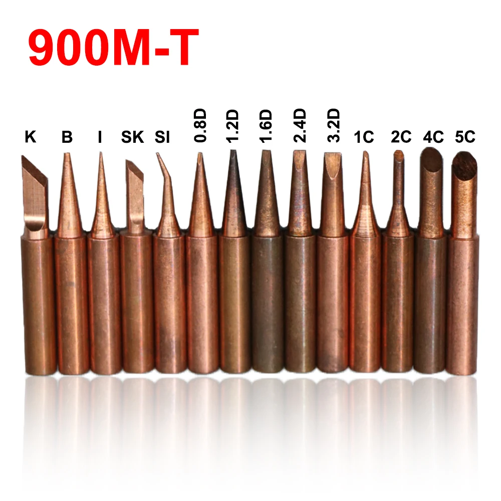 1Pc/5Pcs 900M T Series Pure Copper Soldering Iron Tip Lead-free Welding Sting For Hakko 936 FX-888D 852D+ Soldering Iron Station