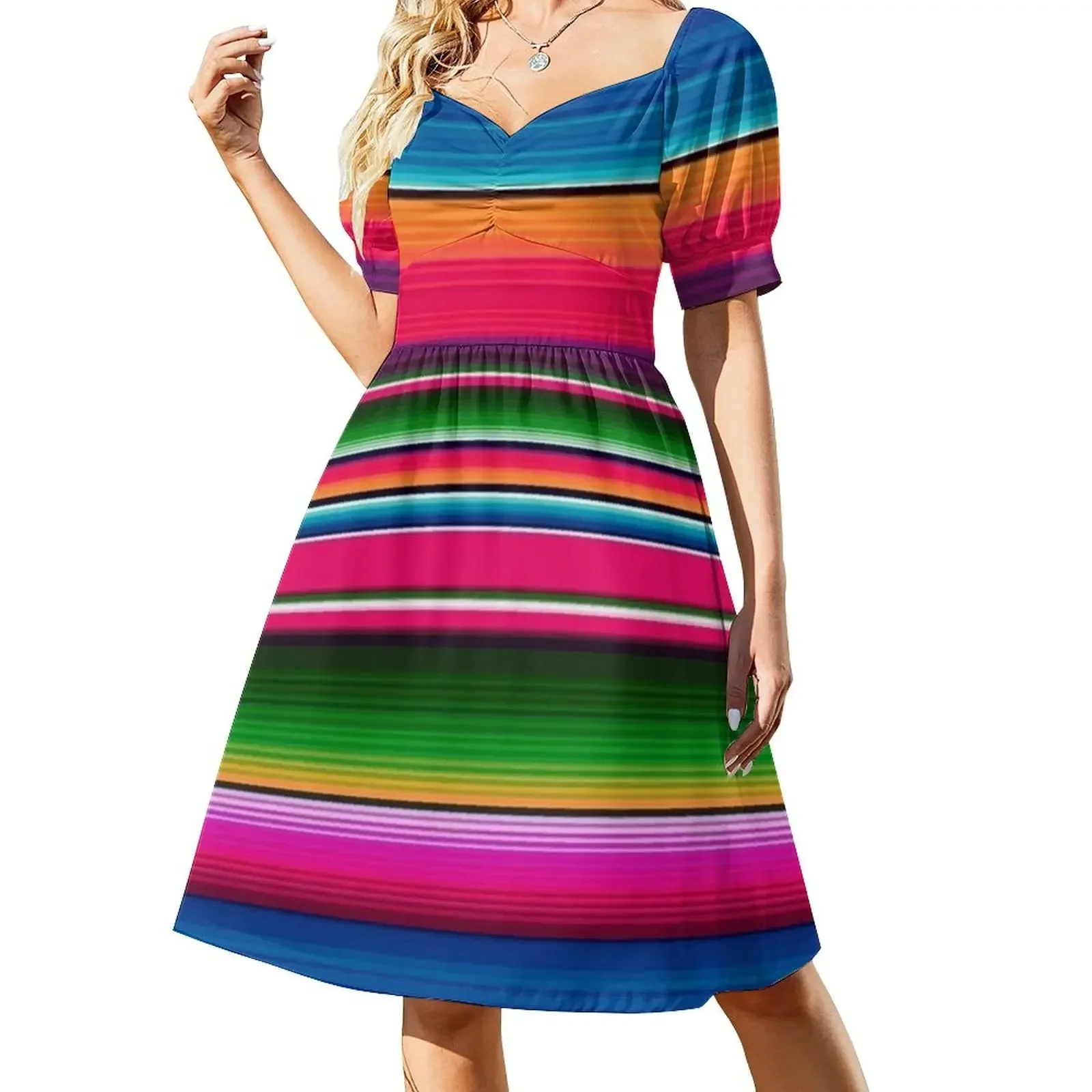 

Mexican Blanket Striped Fiesta Serape Sleeveless Dress dress women summer ladies dresses for special occasion Dress