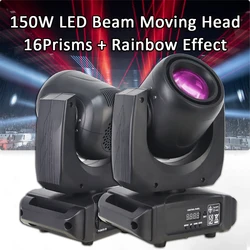 Lyre Moving Head DJ Lights 150W LED Light 7 Gobos 7 Colors Beam Spotlight DMX Sound Activated Wedding DJ Disco Party Live Show