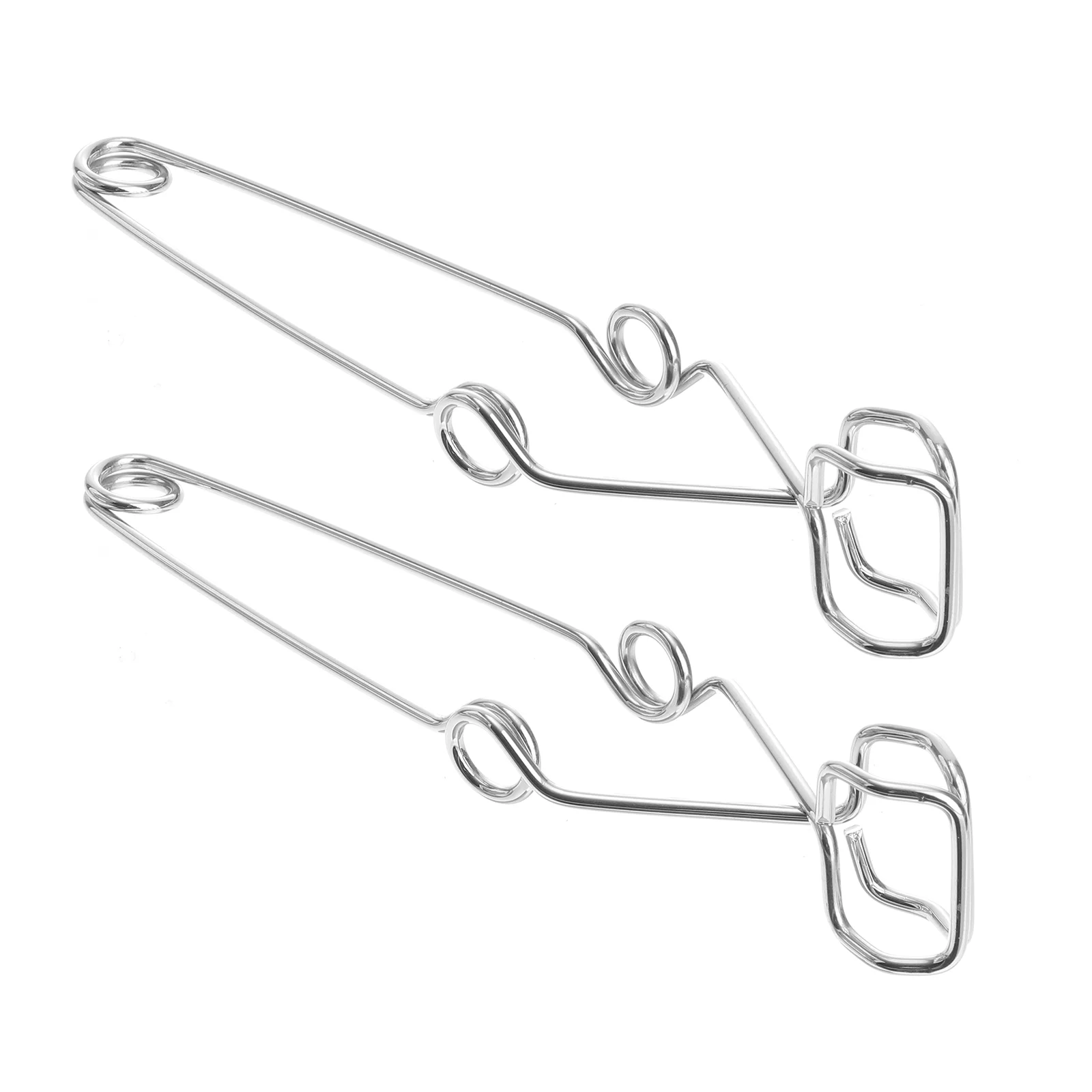 2 Pcs Test Tube Rack Steel Clip Metal Pipe Clamps Clips Holder Laboratory Tools Bracket Holders