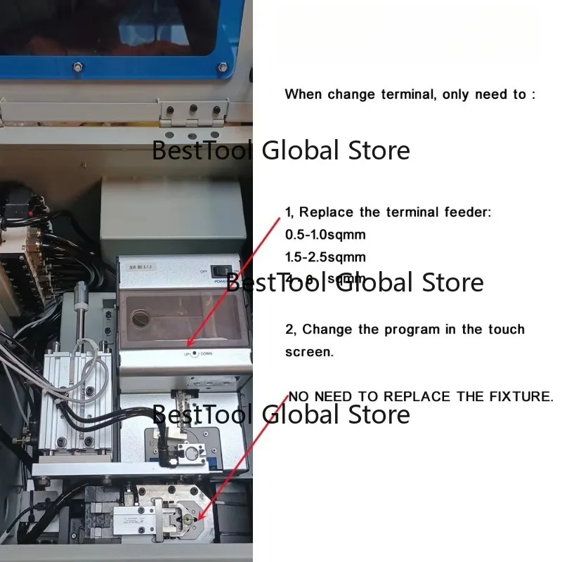 Industrial 0.5-6mm² Ferrule Crimp Equipment, Efficient Cable Stripping And Terminal Pressing Machine