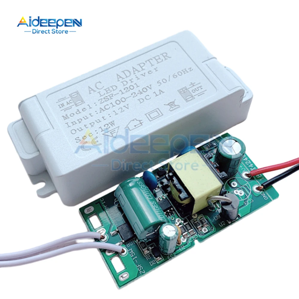 DC 12V LED Driver tensione costante guida adattatore di alimentazione trasformatore di illuminazione 6W 12W 18W 24W 36W 48W 60W per striscia Led