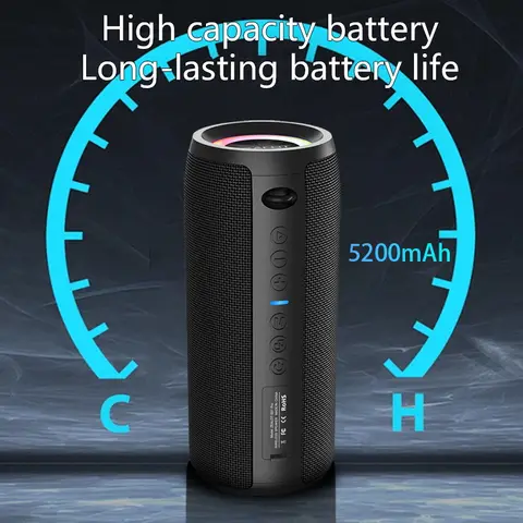 Altoparlanti wireless ZEALOT S51 Pro da 40 W, altoparlante subwoofer portatile da esterno, IPX 6 impermeabile, doppio accoppiamento, batteria da 200 mAh.