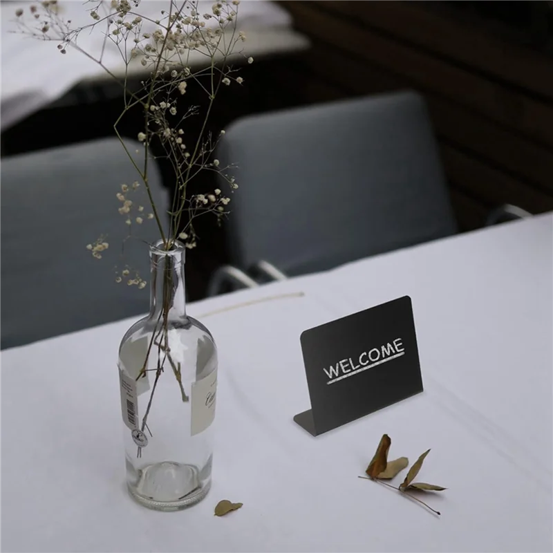 

Especial 40Pcs Table Signs Food Board Buffet Party Labels Message Blackboard Chalk Table Display Price Tabletop