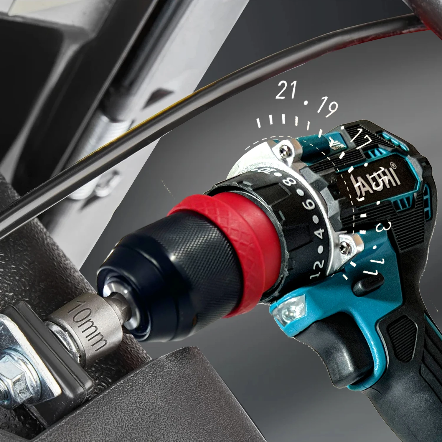 JAUHI 18V Brushless 2in1 Cordless Electric Drill Electric Screw Multifunction Repair Tool Drill Screwdriver FOR Makita Battery