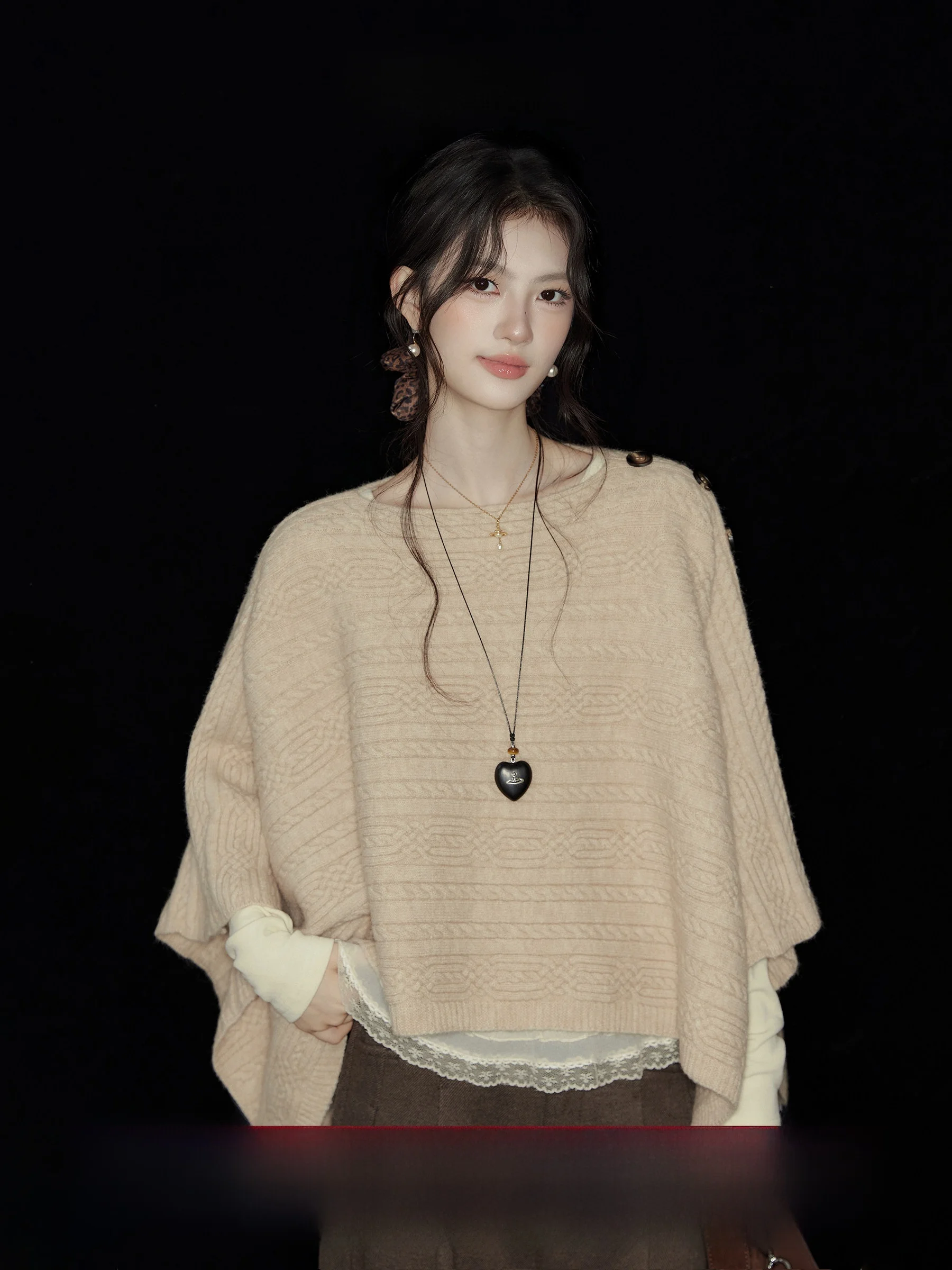 

Autumn Winter Women's Cowl Ne Wrap Sle Sweater Coat Outerwear Long Sve Thermal Faion Commute Loose Fit Batwing Sve