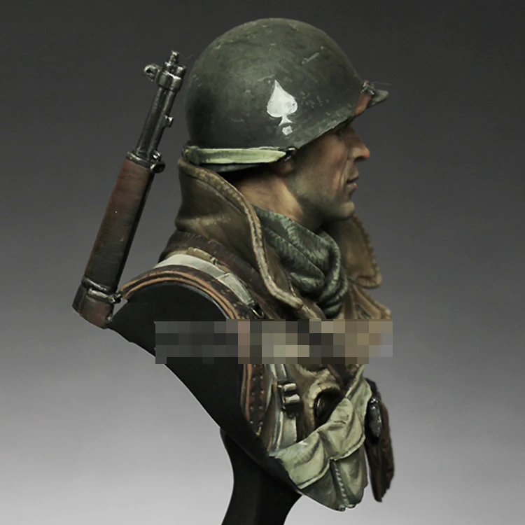 1/10 US 101st Airborne Siege of Bastogne, Resin Model figure Bust GK, Military theme, Unassembled and unpainted kit