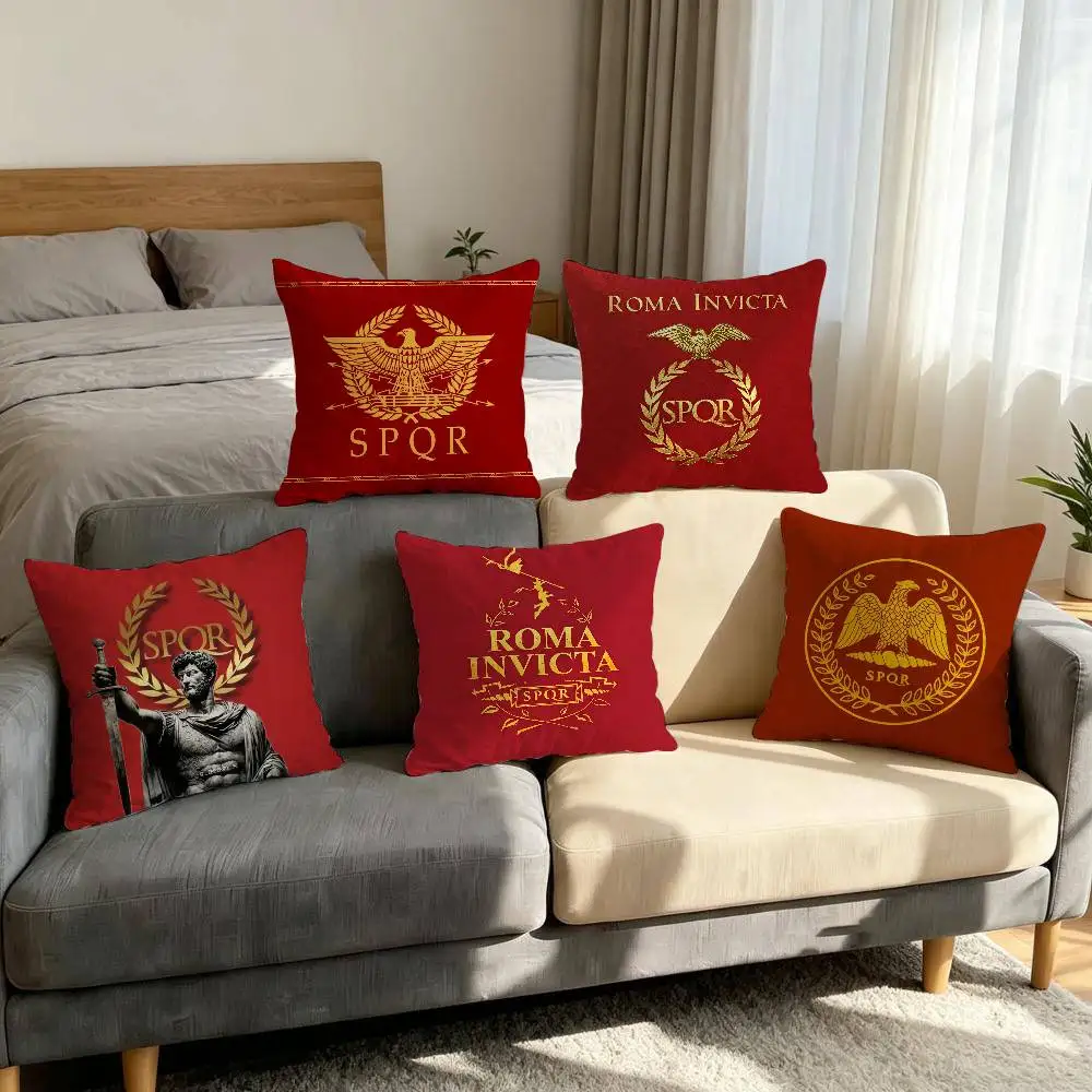 Gold Imperial Eagle Rome SPQR Pillow Cushion Cover Pillowcase Living Room Sofa Home decorative pillowcase