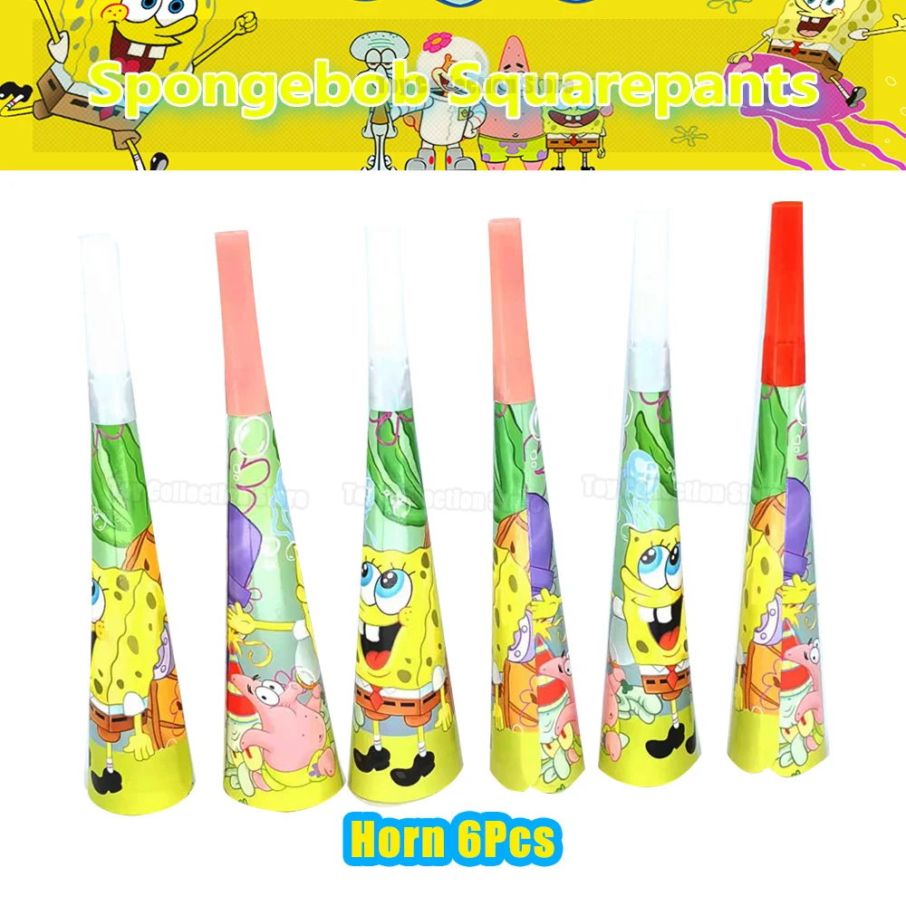 Cartoon Spongebob Squarepants Kids Festivel Gift Party Supplies Tableware Paper Plate Cake Topper Girl Birthday Party Decoration