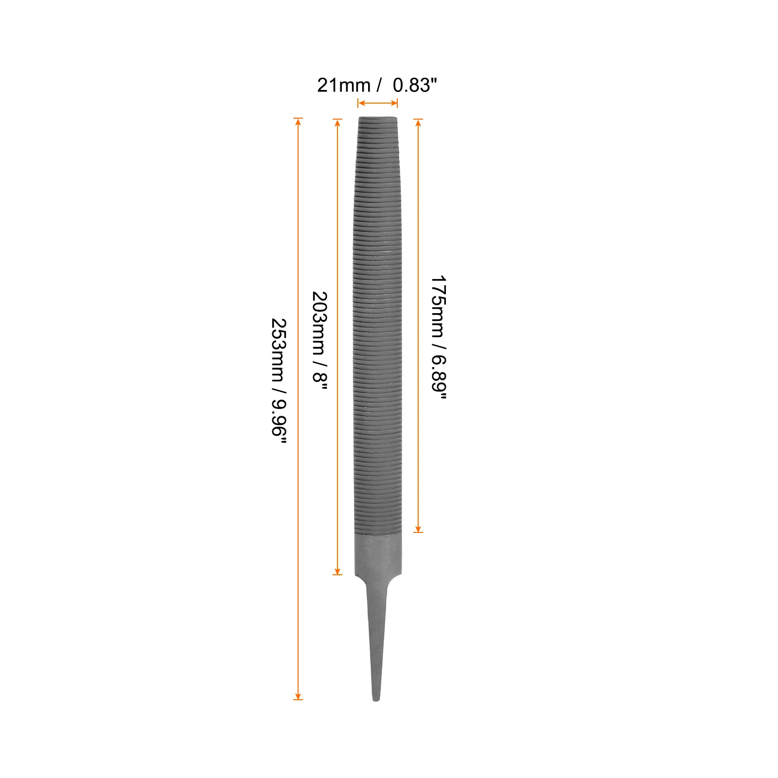 8/10/12Inch Aluminum Plate File  High Carbon Hardened Steel Cut Half Round Hand Rasp for Deburring and Removing Material