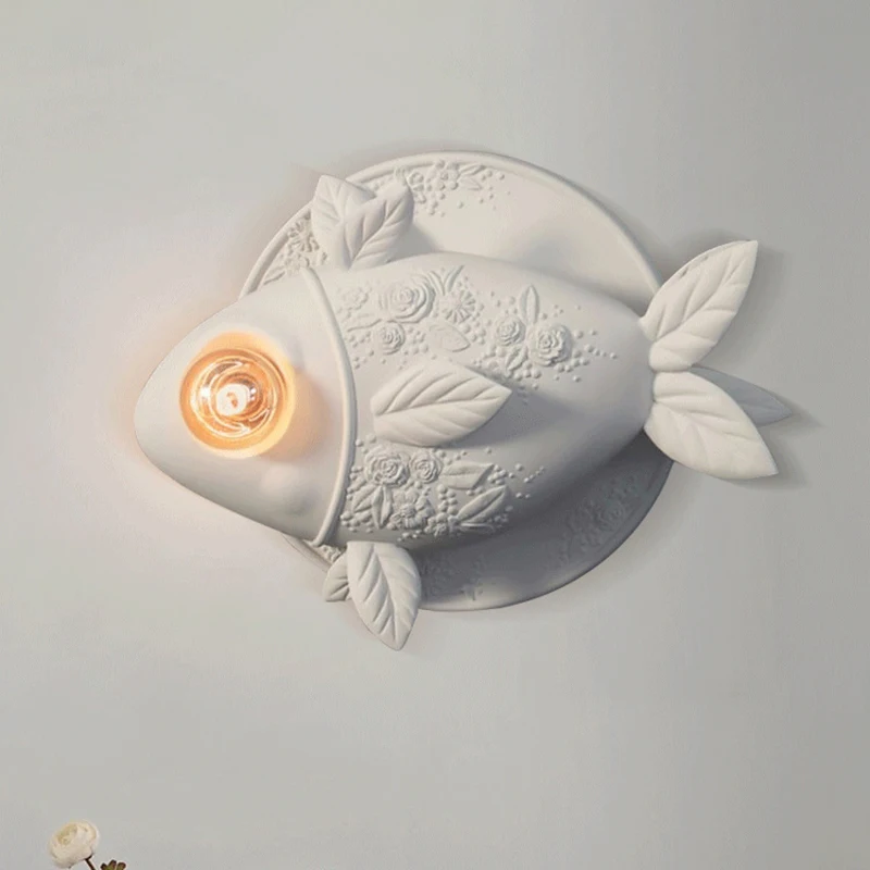 Flower fish Wall Lamp home decor lights Bedroom Lamps wall decor Fish light Living Room luster animal furnishing Indoor Lighting