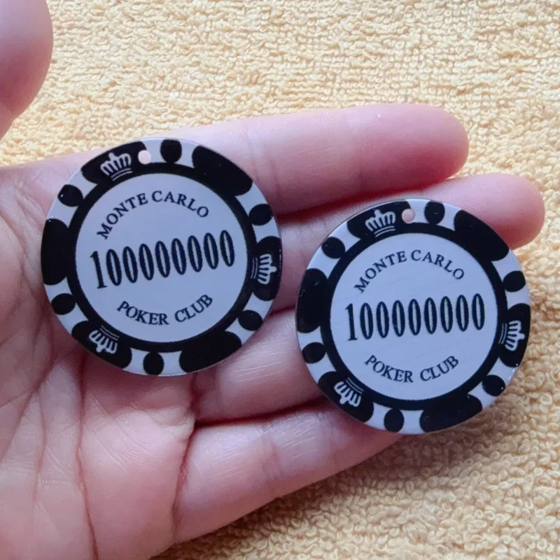 10pcs Acrylic Digital Pendant for DIY Jewellery Making