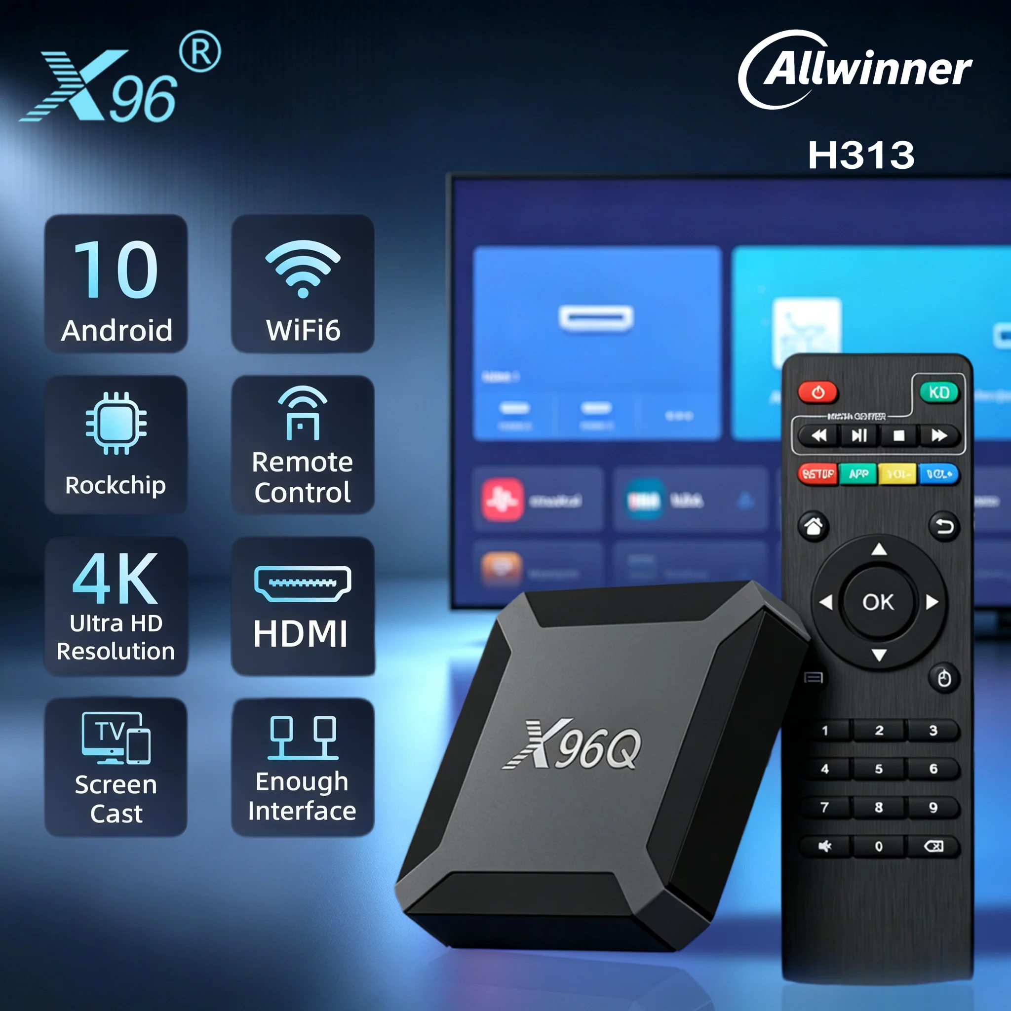Caja TV X96Q 2GB 16GB Android 10