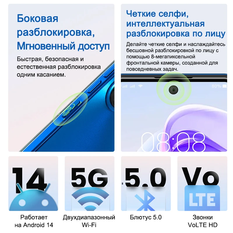 Meizu Mblu 21 الإصدار العالمي للهاتف الذكي 13MP كامارا تراسيرا 6,79 Pulgadas 90 هرتز Pantalla UNISOC T606 CPU 4900mAh Batería