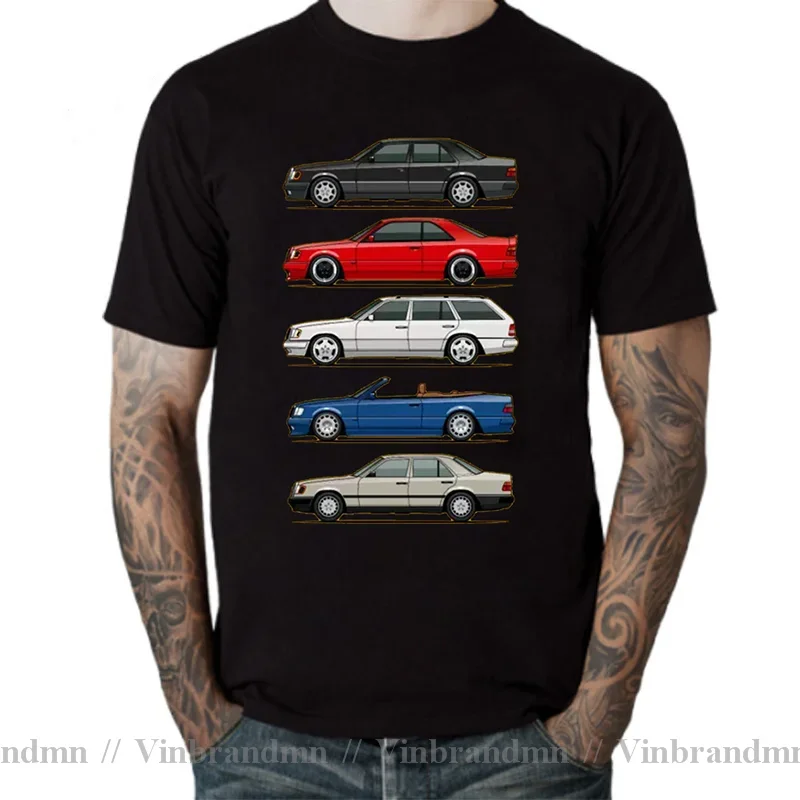 Drive The Classic Stack of W124 E Class Men T Shirts Round Collar Tops Short Sleeve O-neck tshirt men Youth Car styling T-shirt