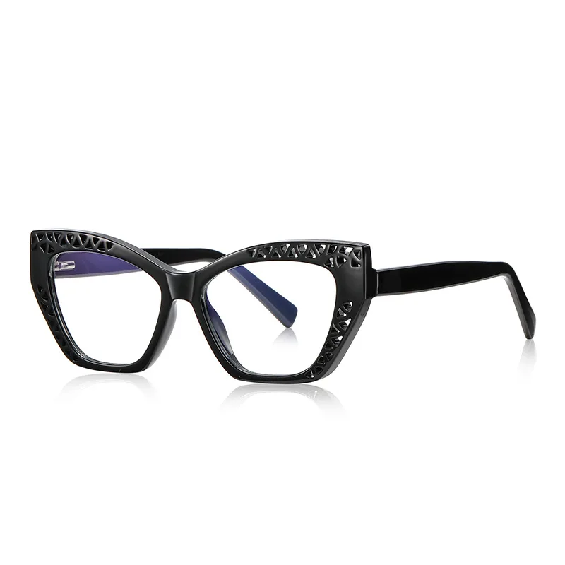 FOCUL Fashion Cat Eye Blue Light Blocking Glasses Women Myopia Prescription Optical Eyeglasses Customization Progressive Lenses