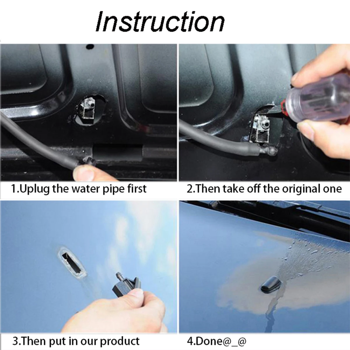 Car Front Windshield Wiper Washer Spray Jet Nozzle Hose Pipe For Ford Focus 2 3 Mondeo Galaxy C-max Fiesta KA Fusion BM5117666AB