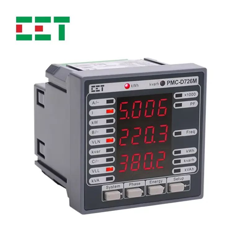 Hot Selling  PMC-D726M High Quality Digital LED Display Three Phase Power Meter Data Logger