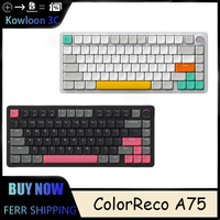 Colorreco A75 Mechanical Keyboard Custom Wireless Bluetooth Triple Mode Kailh Dwarf Shaft Gasket Office Low Profile Switch