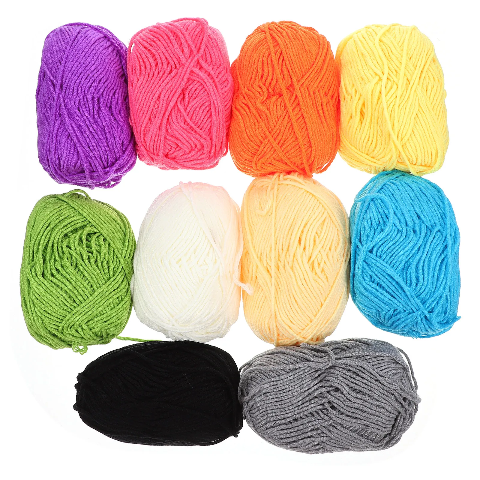 

10Pcs Vibrant Cotton Yarn Skeins for Knitting Crochet DIY Craft Projects Soft Washable Handmade Wool Alternative Yarn