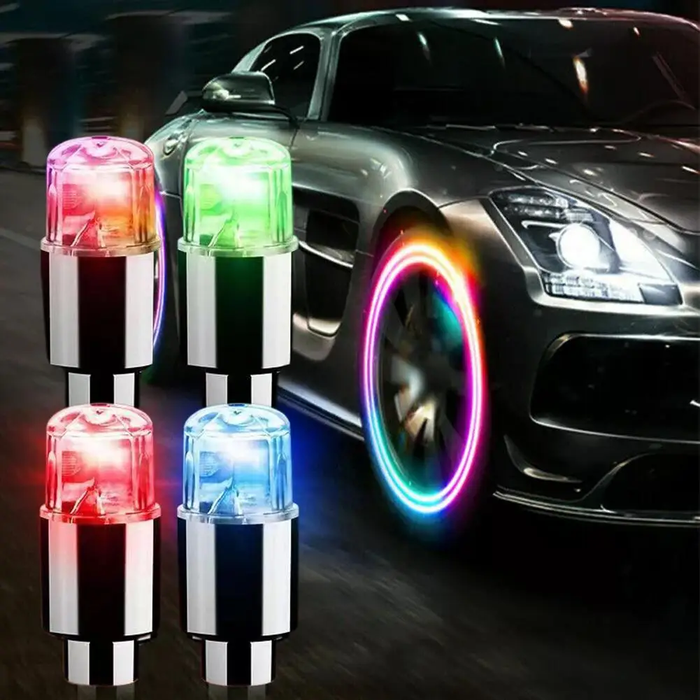 

4 шт. RGB крышка клапана для автомобильных шин, ночник для мотоцикла, модель ветра, свет, новая шина 2025, универсальное колесо и огонь A1T9
