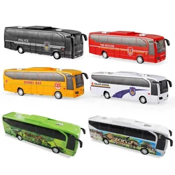 Simulatie Tour Bus Auto met Muziekverlichting Traagheidsautomodel Speelgoed voor kinderen Dinosaurussen Campus Schoolbus Model Truck Kinderspeelgoed