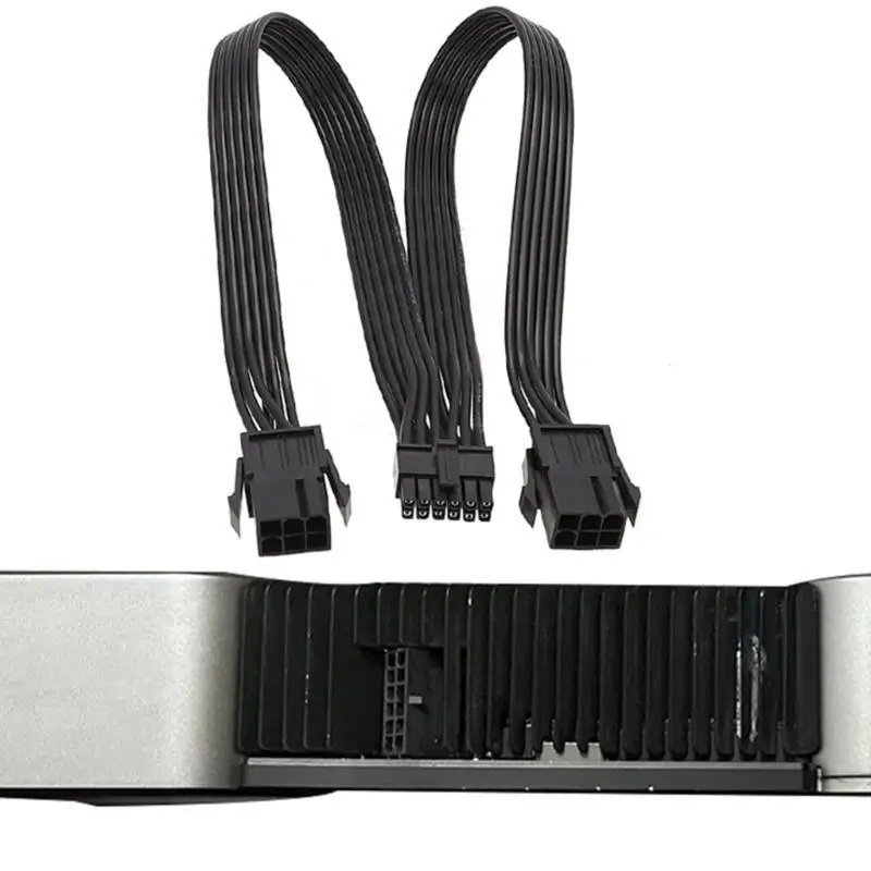 

652F Два PCIe 6-контактный разъем «мама» на 12-контактный разъем питания графического процессора для RTX3070 3090