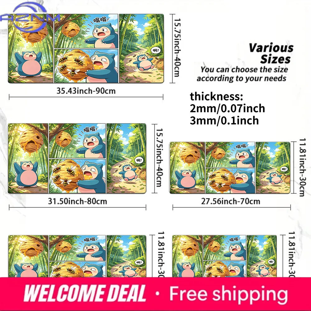 

Pokemon Ash & Eevee Starry Desert TCG Playmat Non-Slip Washable Gaming Mouse Pad