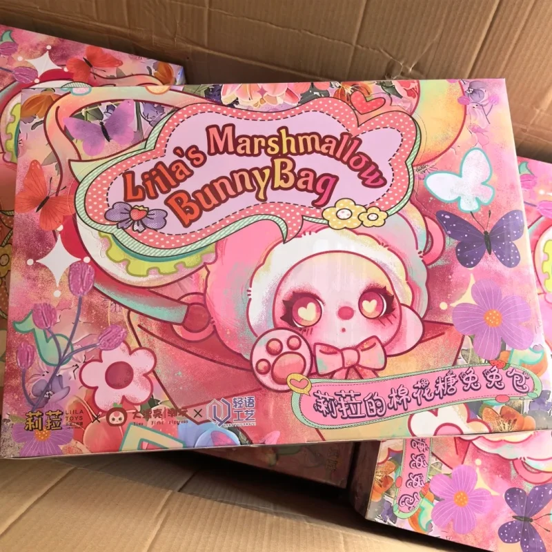 New Genuine Liila Cotton Candy Rabbit Bag Series Blind Box Vinyl Plush Bag Kawaii Mystery Box Crossbody Bag Girl Birthday Gifts view 5